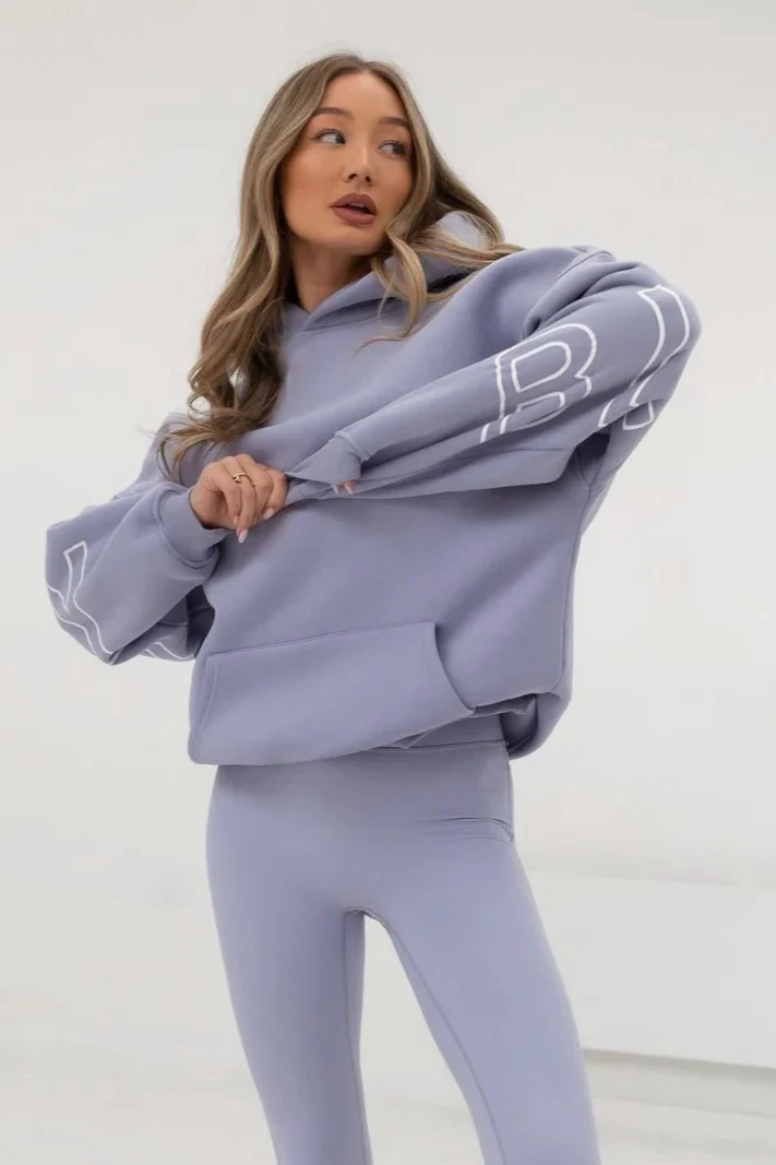 Printed Thick Loose Hoodie - Image 2