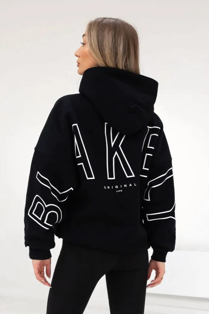 Printed Thick Loose Hoodie - Image 8