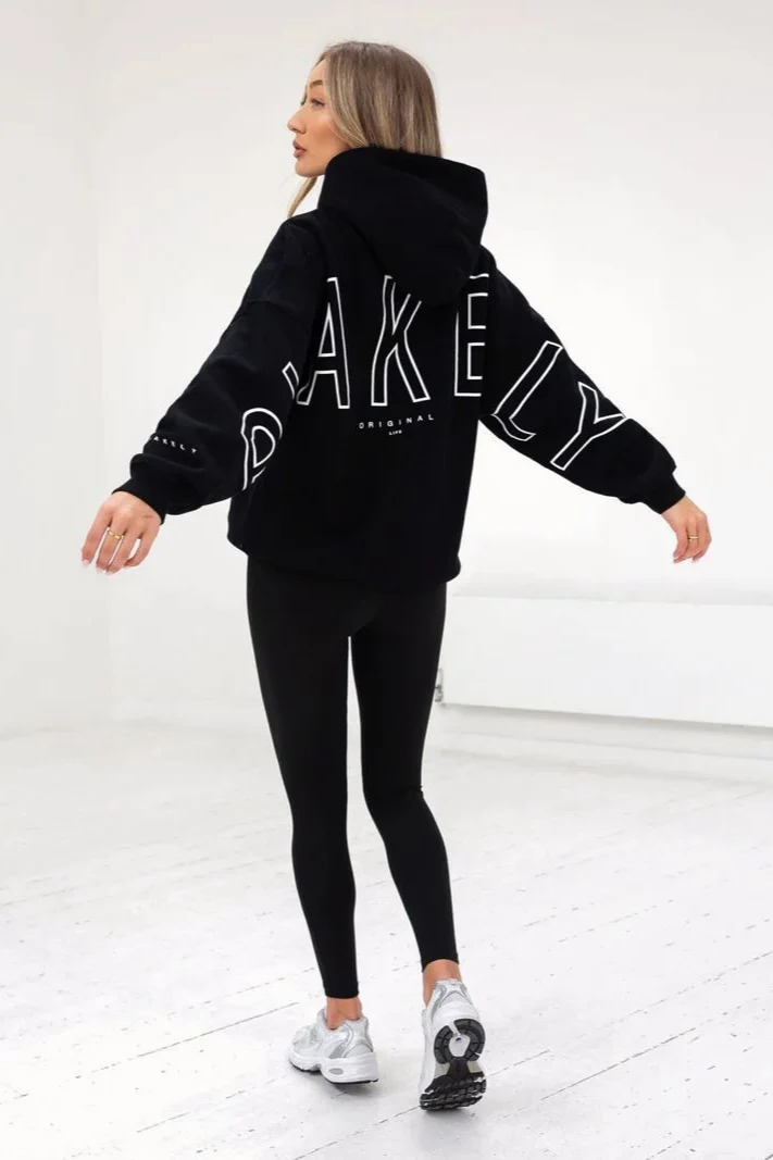 Printed Thick Loose Hoodie - Image 9