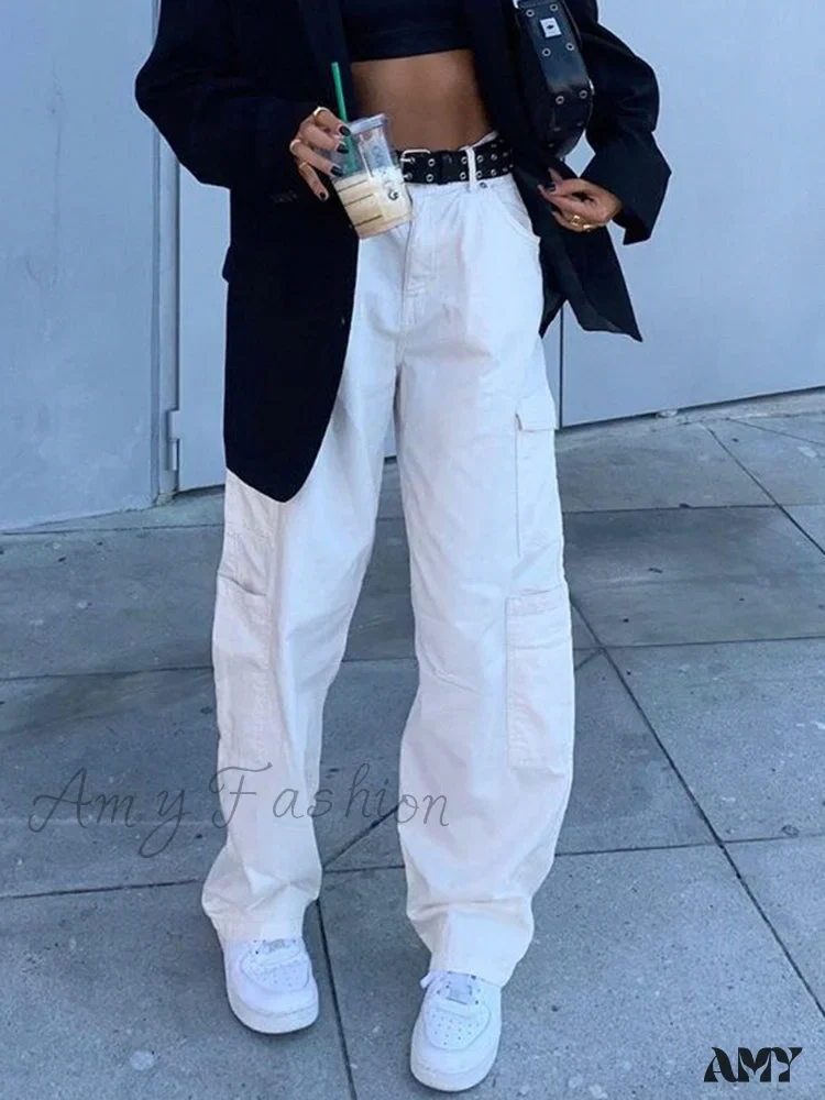 Amy Fashion - Brown Vintage Baggy Jeans - Image 3