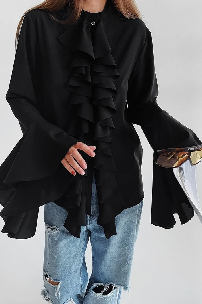 Ruffled Long-Sleeve Elegant Blouse - Image 7