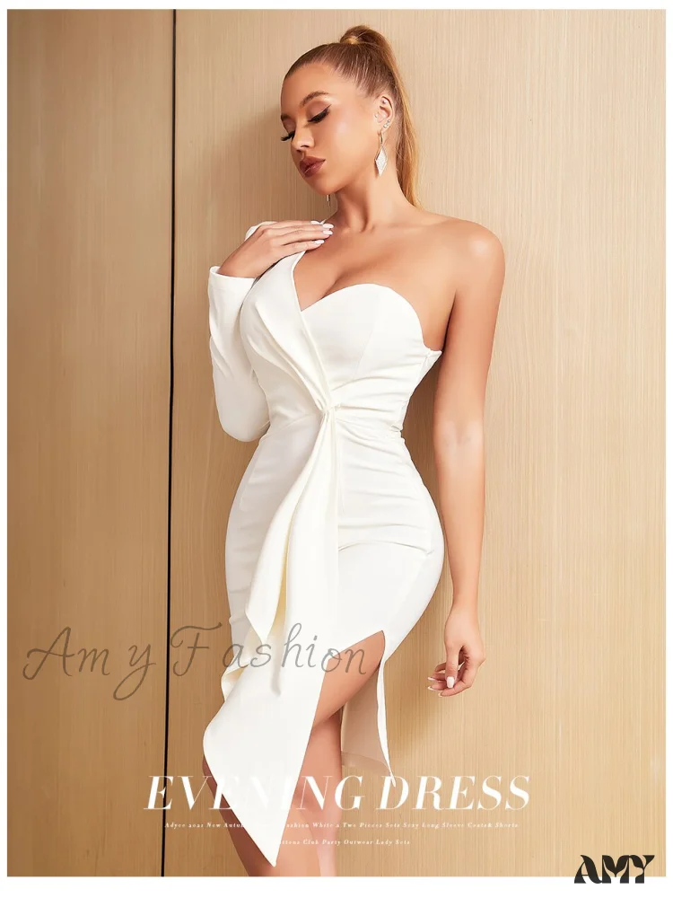 Amy Fashion - Ruffles Celebrity Evening Runway Party Dress - Image 10