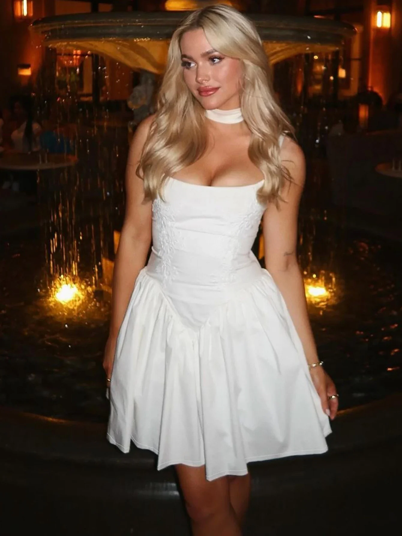 Ruffles Lace Backless Ball Mini Dress - Image 5