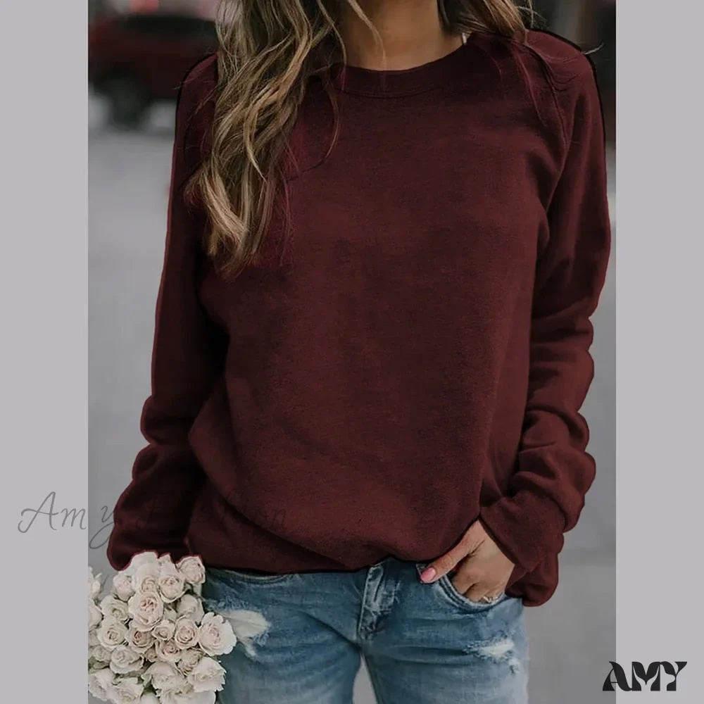 Amy Fashion - Long Sleeve O Neck T-Shirt - Image 10