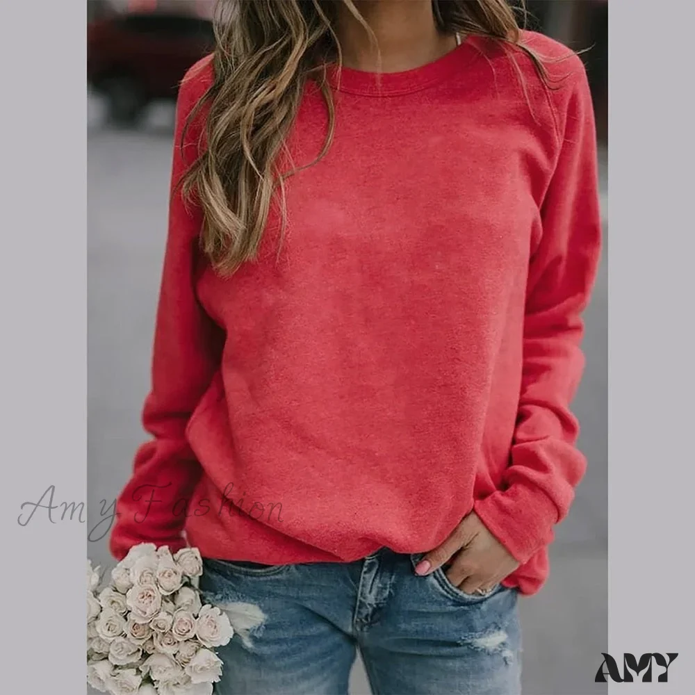 Amy Fashion - Long Sleeve O Neck T-Shirt - Image 8