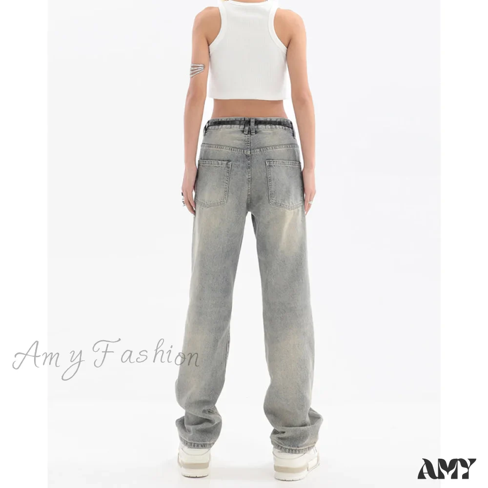 Amy Fashion - Hip Hop Ripped Baggy Jeans - Image 4