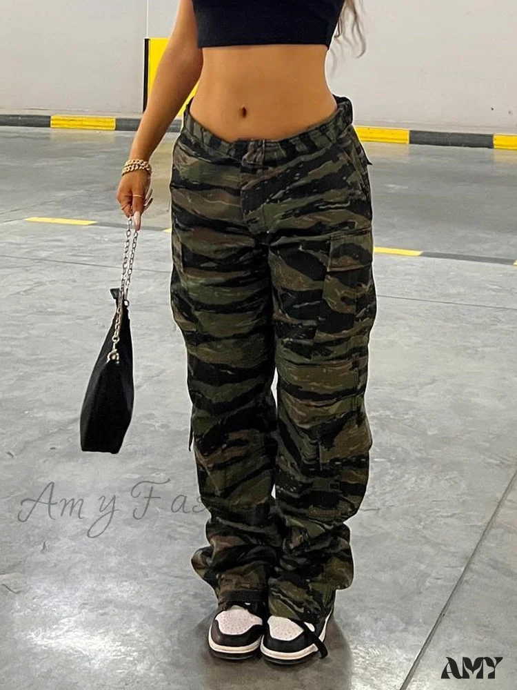 Amy Fashion - Vintage Grey Cargo Pants - Image 4