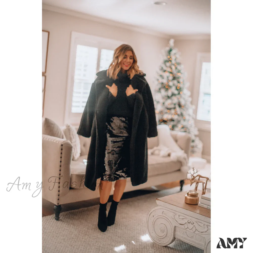 Amy Fashion - Sequined Bling Fashion Vestido Skirts - Image 10