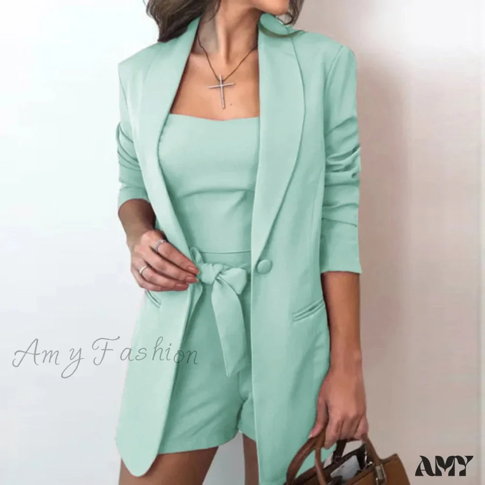 Amy Fashion - Office Lady Outfits Long Sleeve Blazer - Image 4