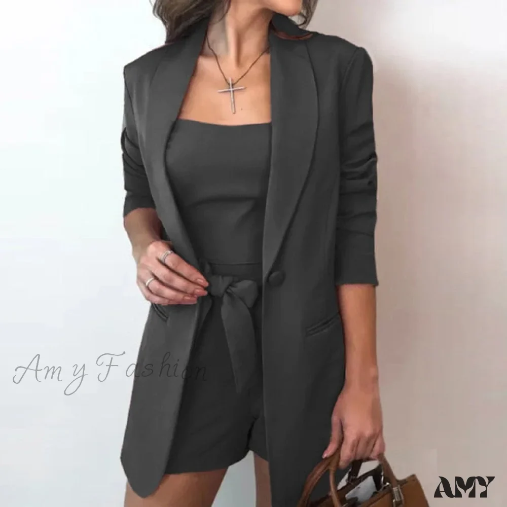 Amy Fashion - Office Lady Outfits Long Sleeve Blazer - Image 6