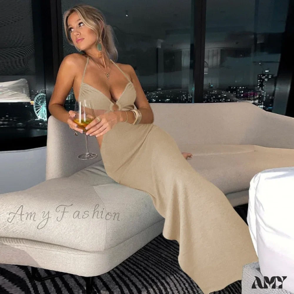 Amy Fashion - Sexy Backless Maxi Dresses - Image 3