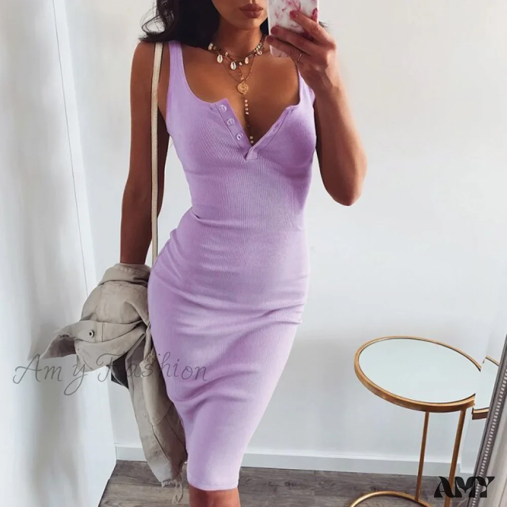 Amy Fashion - Sexy Bodycon Sleeveless Slim Strap Party Dresses - Image 6