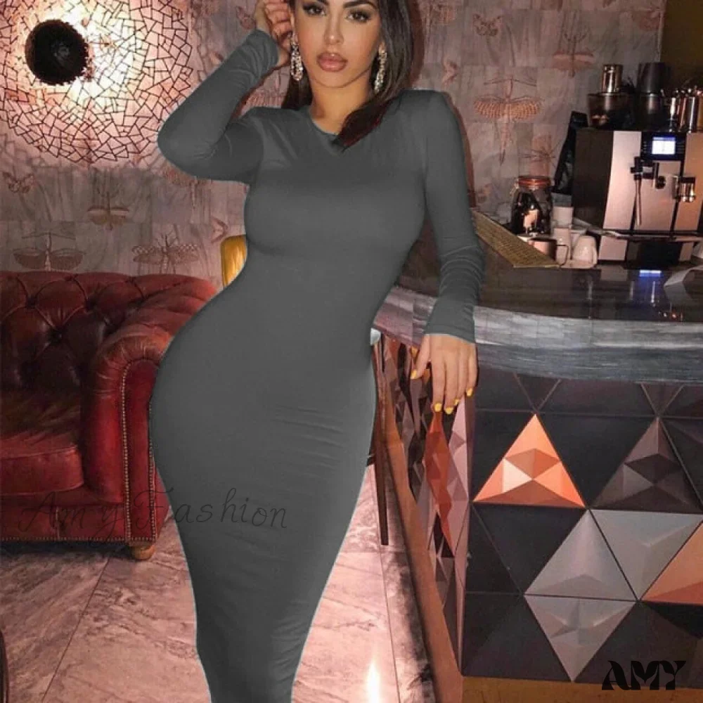 Amy Fashion - Sexy Club Elastic Elegant Pencil Dresses - Image 3