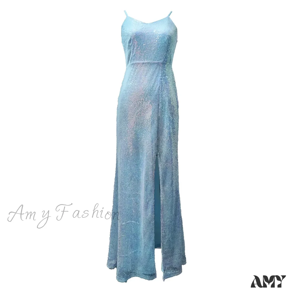 Sexy Elegant Strapless Tempting Backless Sophisticated High-Split Long Maxi Dress - Image 3