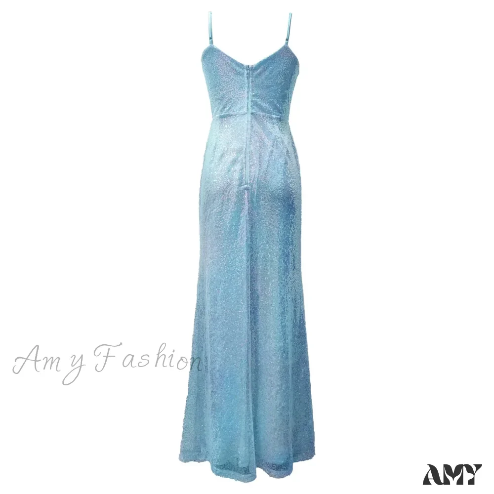 Sexy Elegant Strapless Tempting Backless Sophisticated High-Split Long Maxi Dress - Image 4