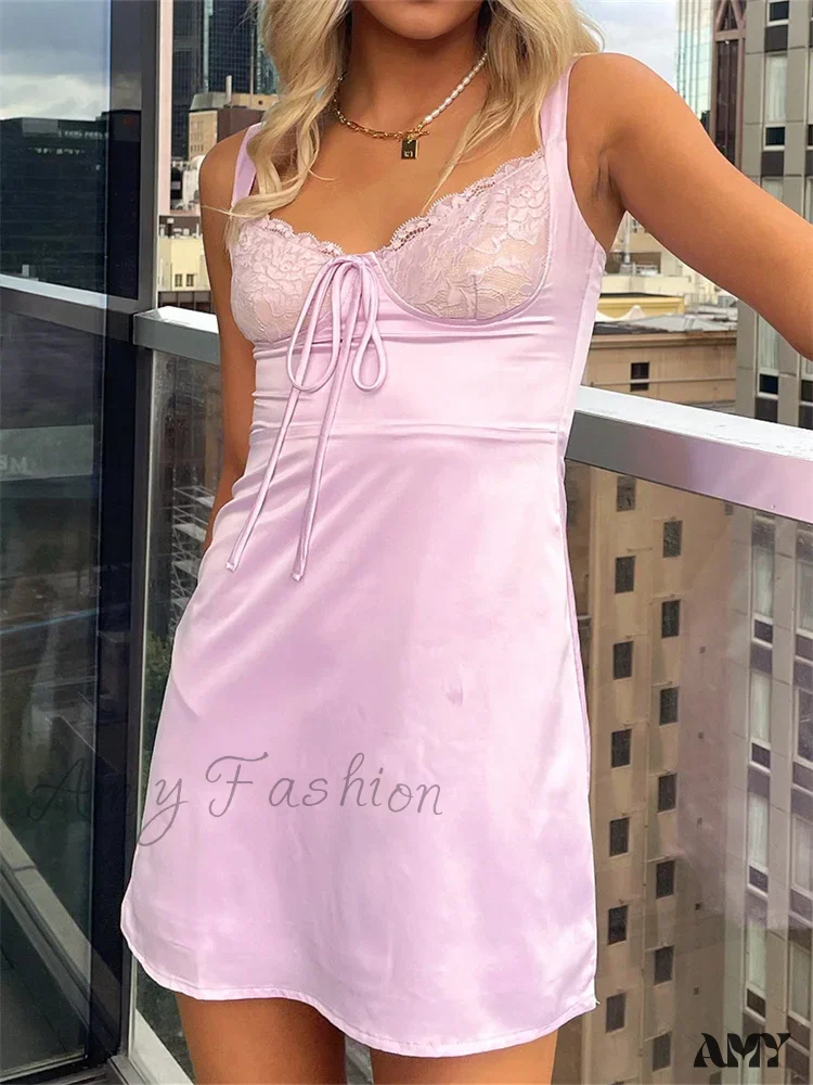Amy Fashion - Sexy Low Cut Summer Party Clubwear Mini Dress - Image 5