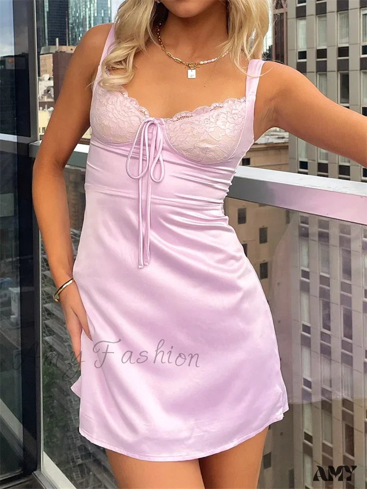 Amy Fashion - Sexy Low Cut Summer Party Clubwear Mini Dress - Image 9