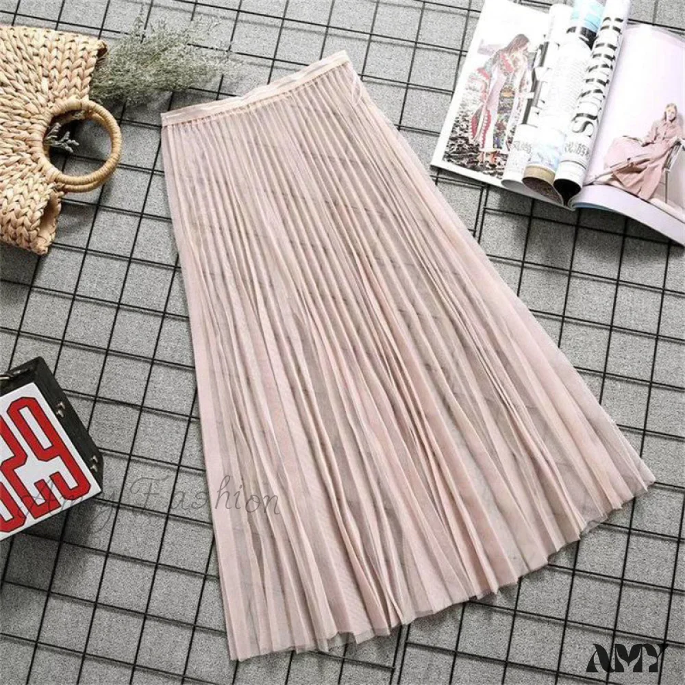 Amy Fashion - Sexy Mesh Lace Transparent Long Tulle Skirt - Image 9