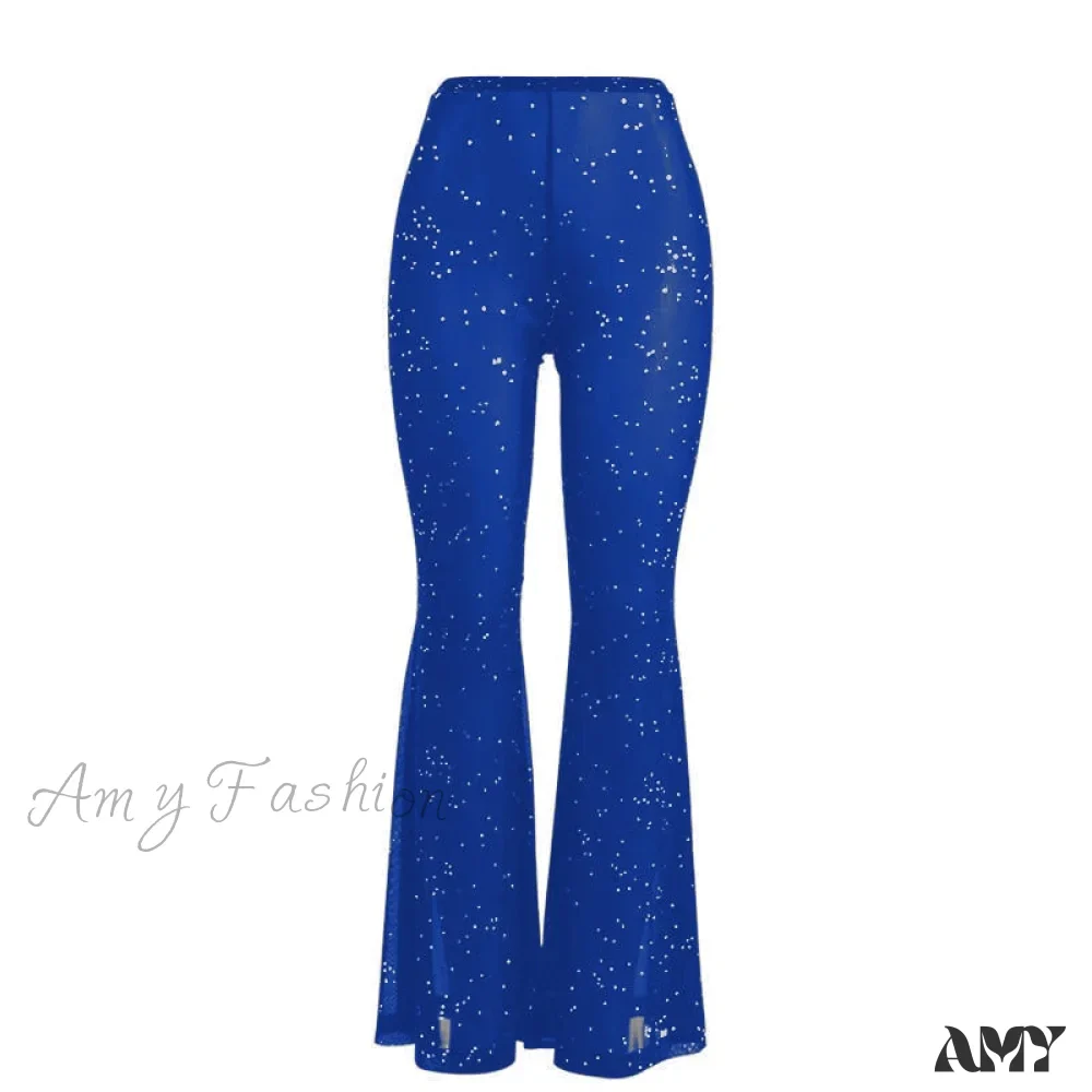 Amy Fashion - Sexy Mesh See-through Trouser - Image 6