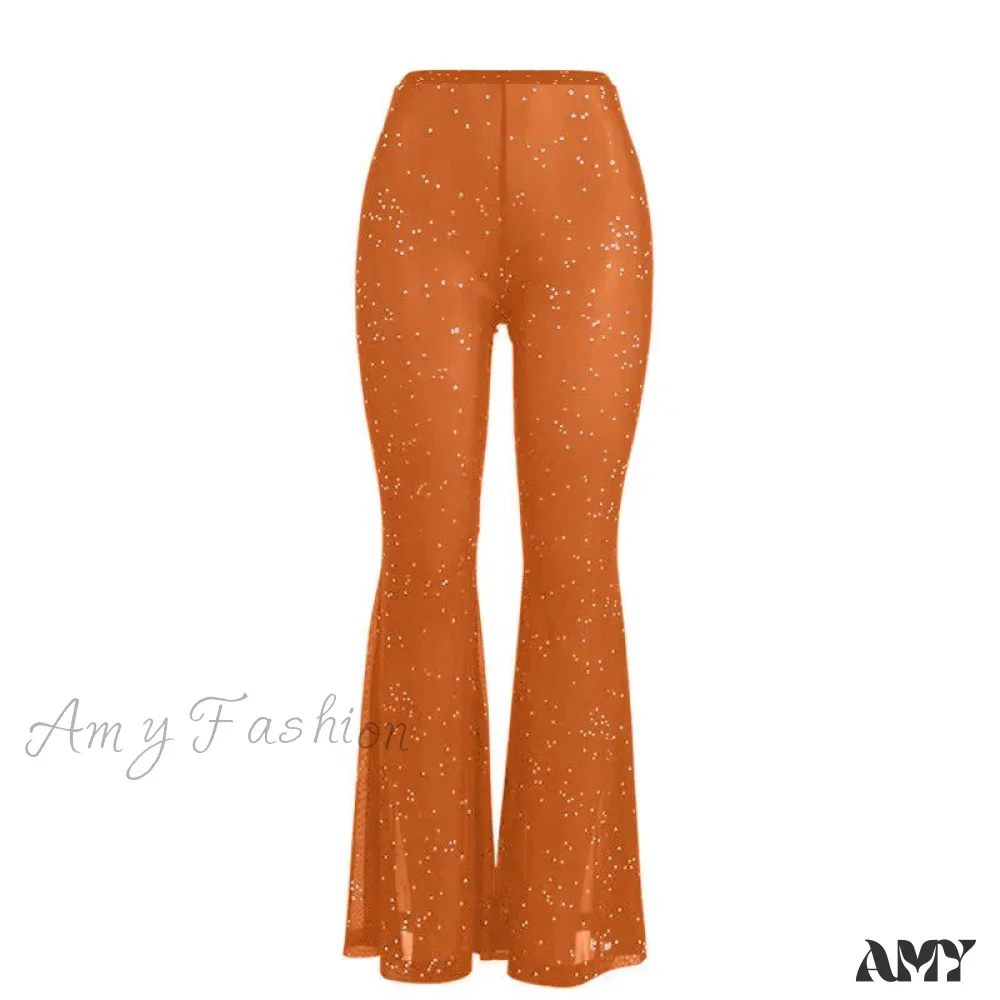 Amy Fashion - Sexy Mesh See-through Trouser - Image 9