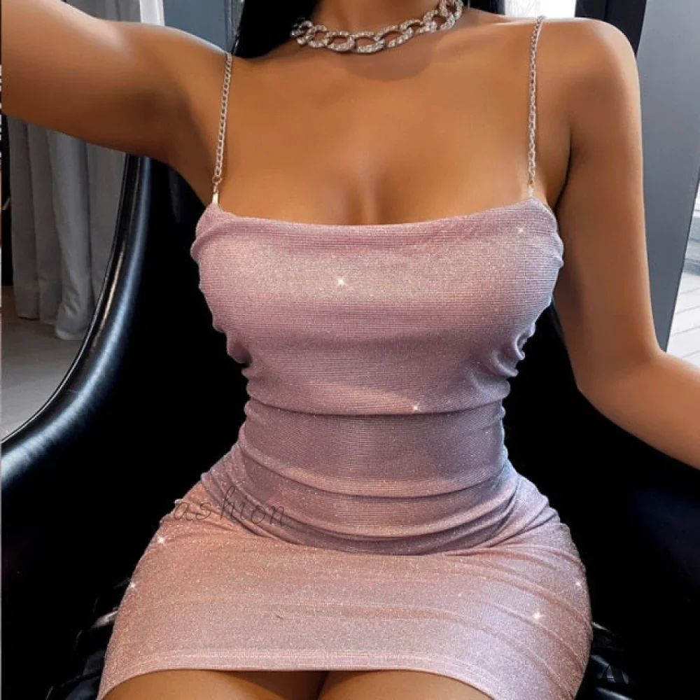 Amy Fashion - Sexy Slim Fit Bodycon Party Sequins Short Dress - Image 2