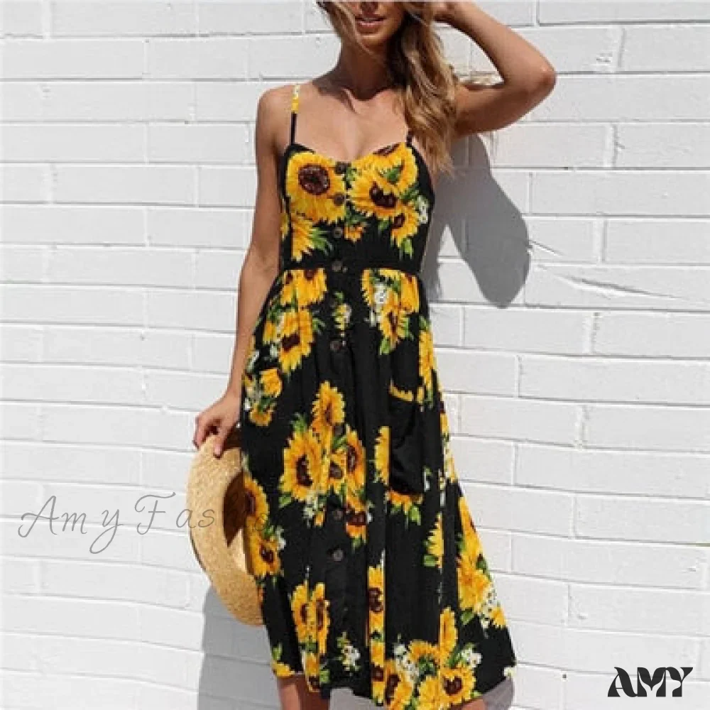 Amy Fashion - Backless Sleeveless Striped Dot Print Solid Dress - Image 8
