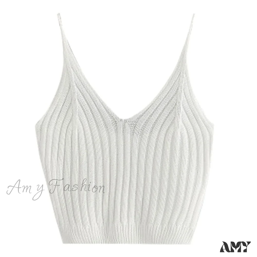 Amy Fashion - Sexy Strappy Sleeveless Racerback Crop Top - Image 4