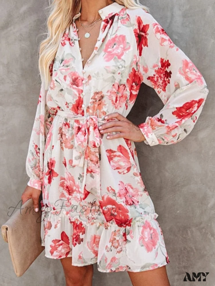 Amy Fashion - Shirred Ruffles Midi Vestidos Elegant Party Dress - Image 10