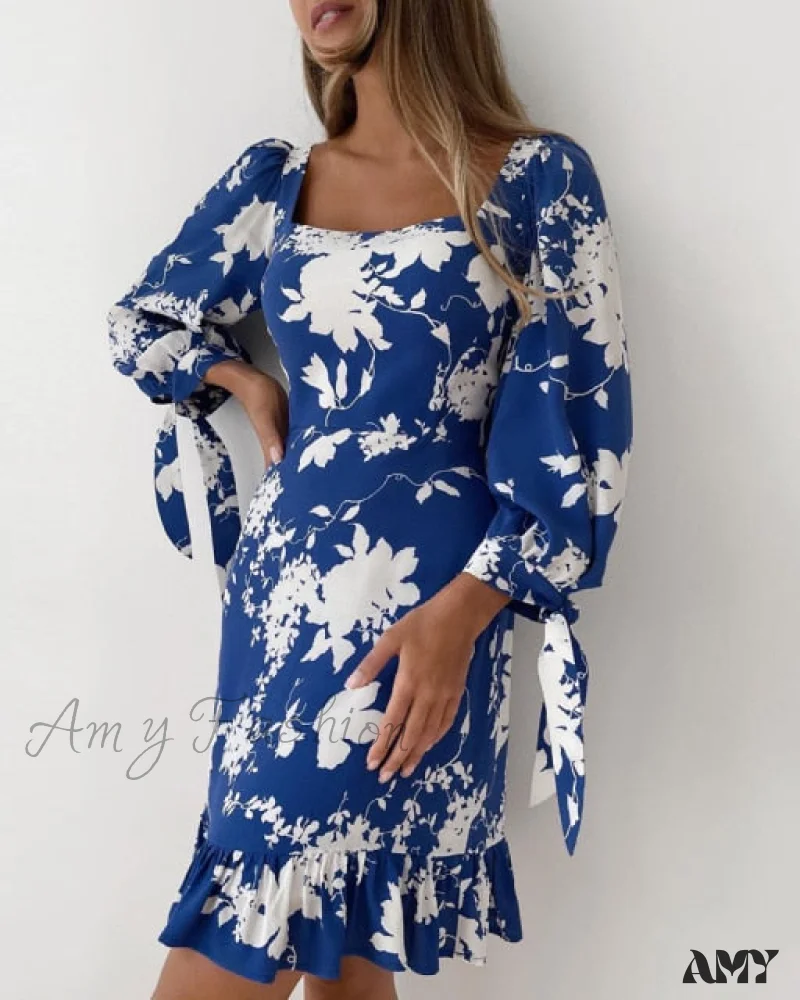 Amy Fashion - Shirred Ruffles Midi Vestidos Elegant Party Dress - Image 11