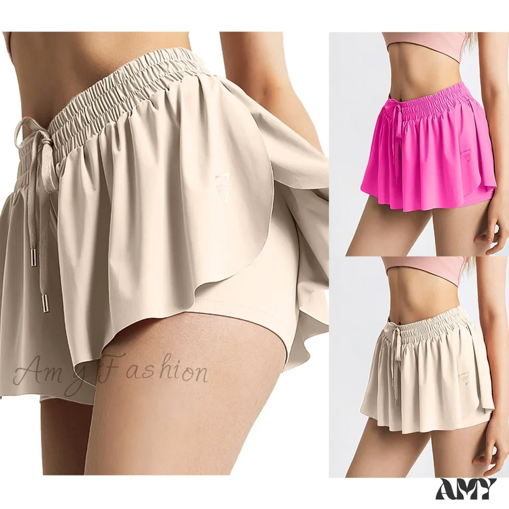 Amy Fashion - Sports Running Yoga Fitness Short - Image 2