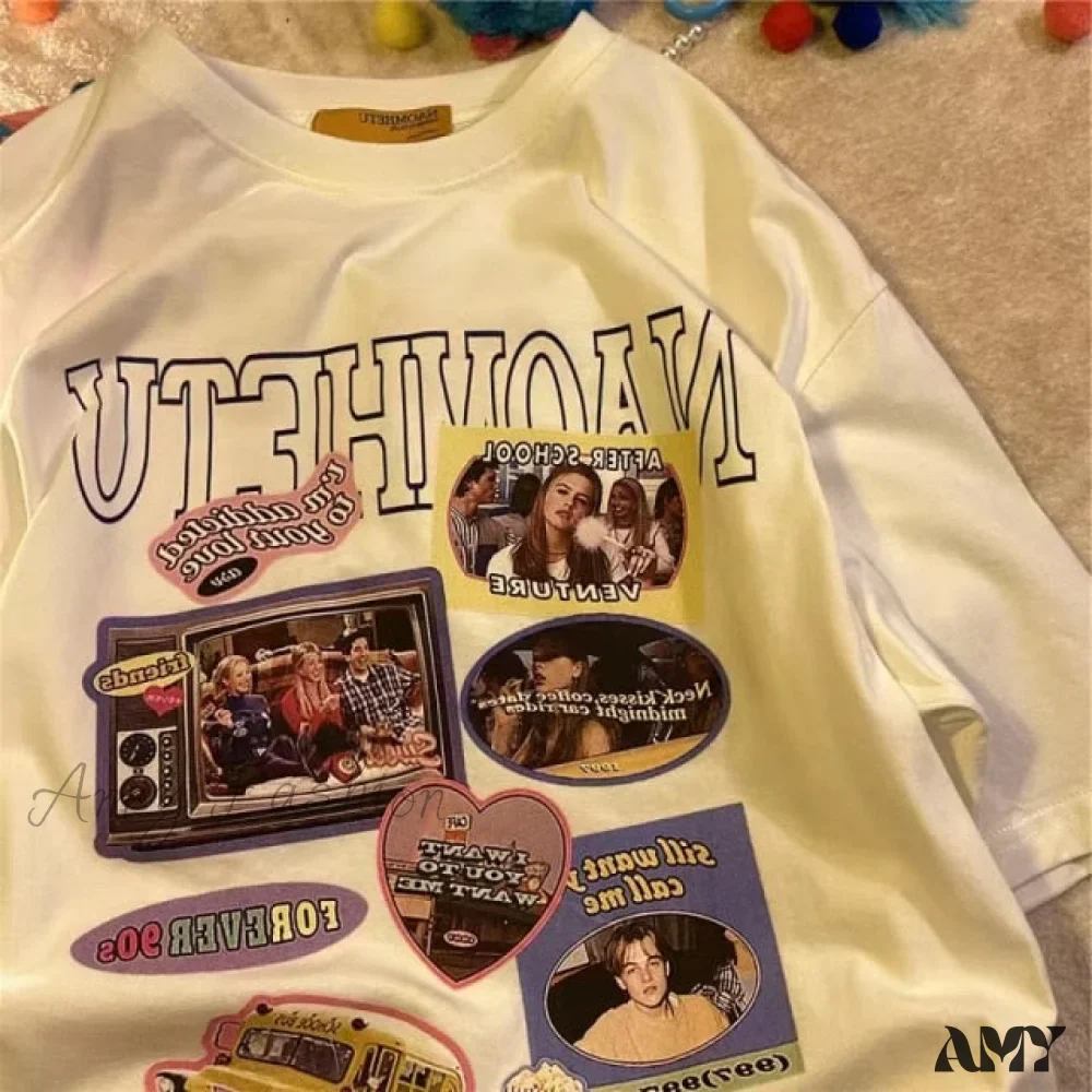 Amy Fashion - Short Sleeve O Neck Print T-Shirt - Image 8