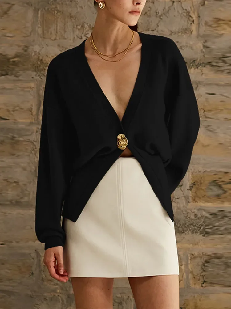 Slim Fit Button Solid Knit Cardigan - Image 3