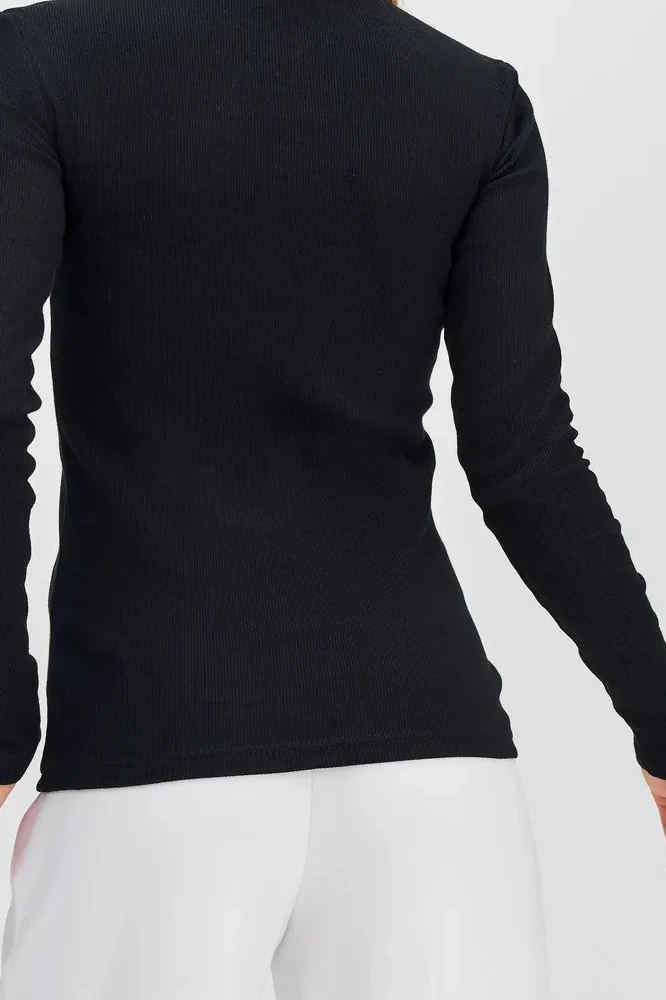 Slim Turtleneck Knit Long Sleeve Thermal Base Layer - Image 4