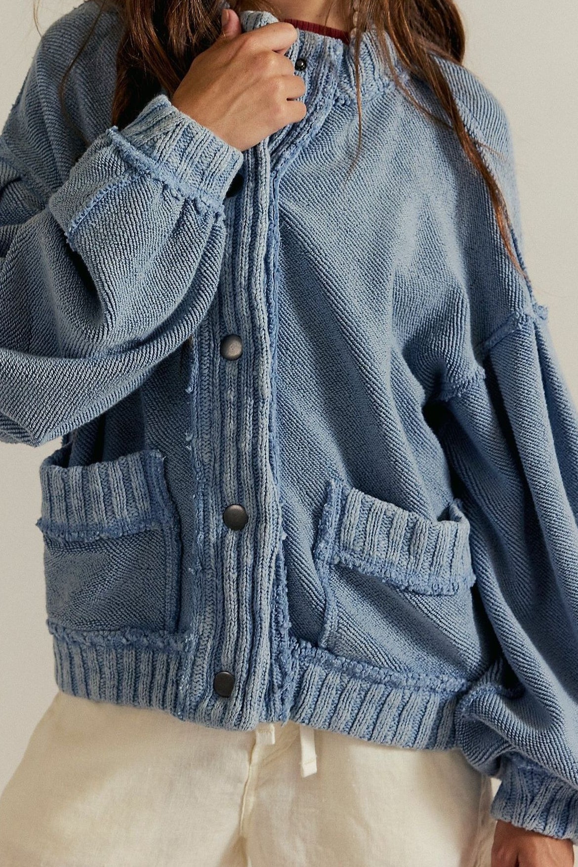 Slouchy Old Money Retro Loose Knit Cardigan - Image 5