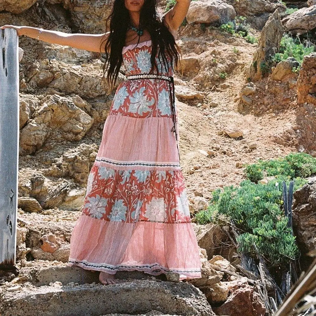 Smocked Floral Spaghetti Slip Vacation Dress - Image 3