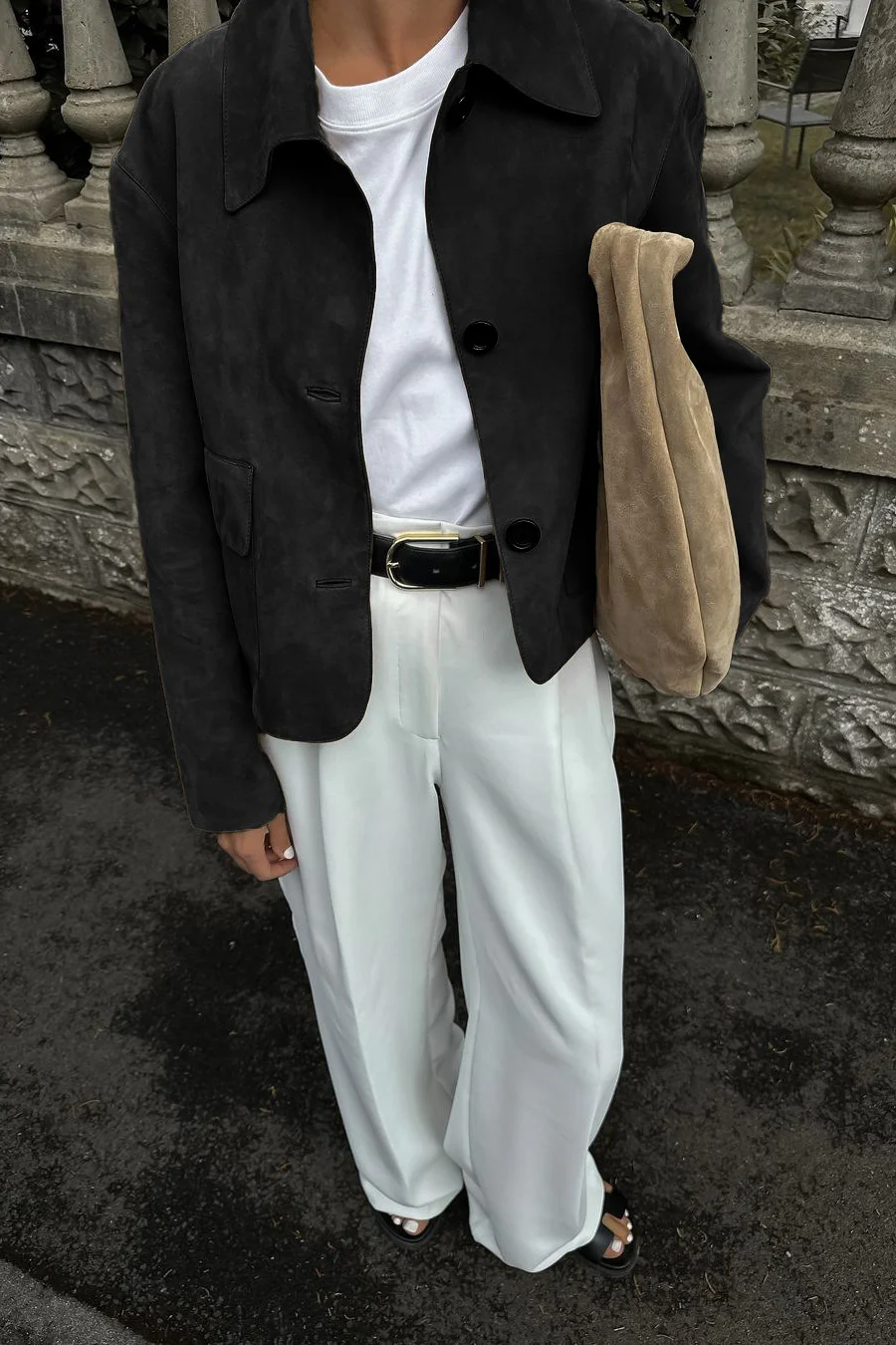Solid Buttoned Long-Sleeve Casual Jacket - Image 6