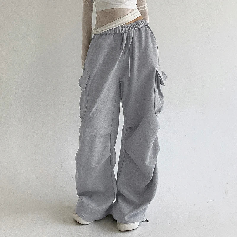 Solid Drawstring Cargo Pant - Image 2