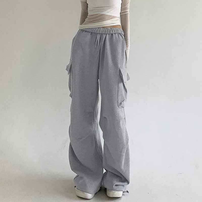 Solid Drawstring Cargo Pant - Image 3