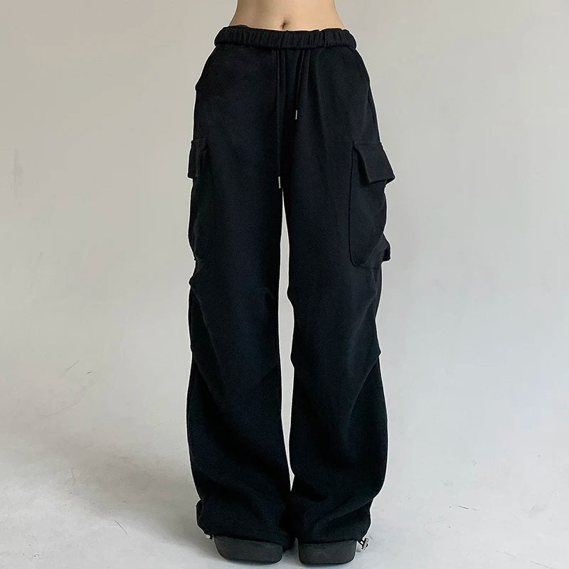 Solid Drawstring Cargo Pant - Image 5