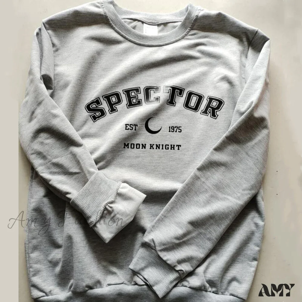 Amy Fashion - Moon Knight Print Sweatshirt Graphic Pullover - Image 6