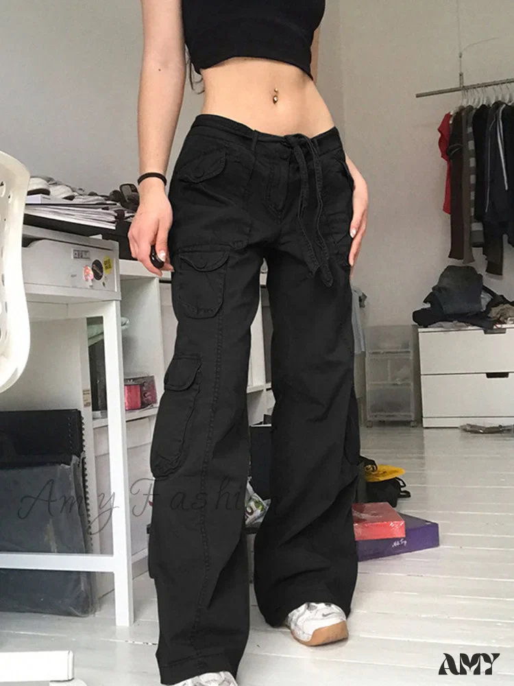 Amy Fashion - Woman High Waist Baggy Straight Leg Jeans