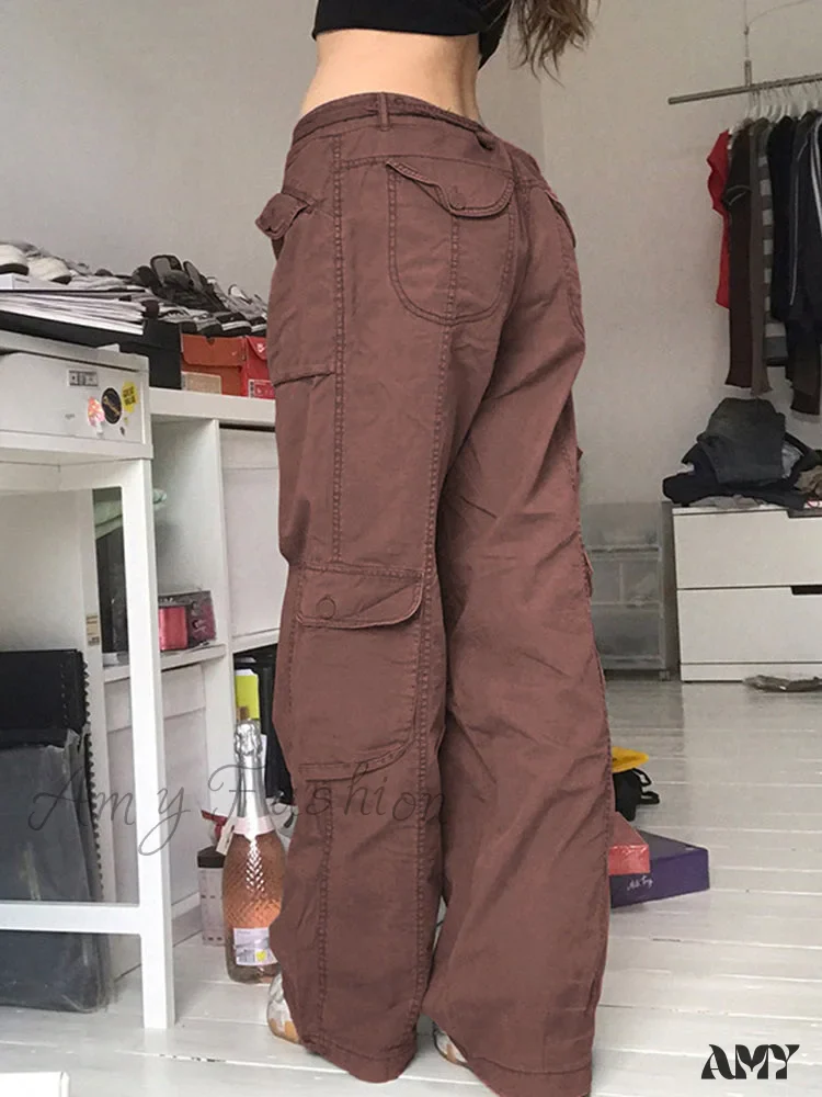 Amy Fashion - Woman High Waist Baggy Straight Leg Jeans - Image 6