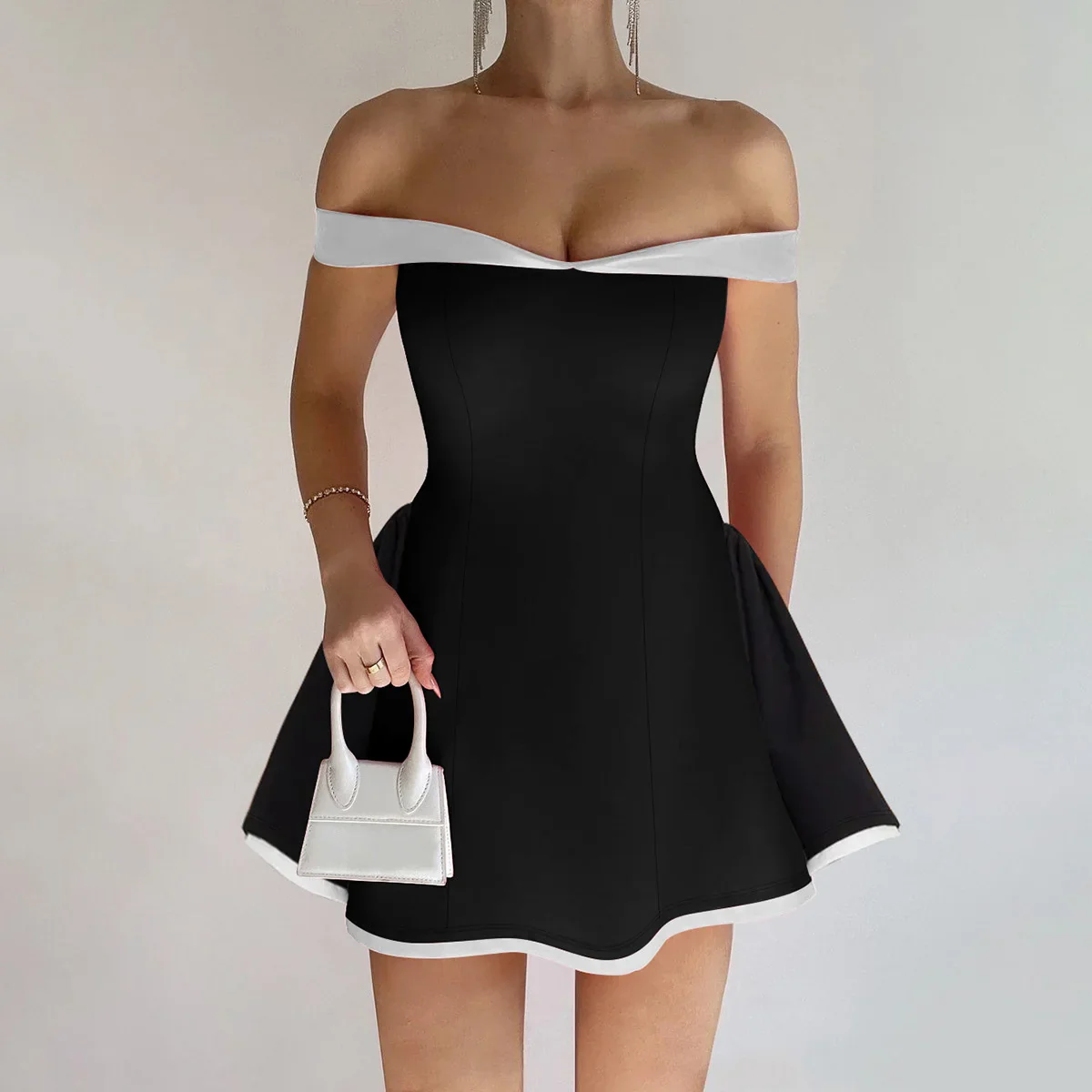 Strapless Red Backless A Line Mini Dress - Image 7
