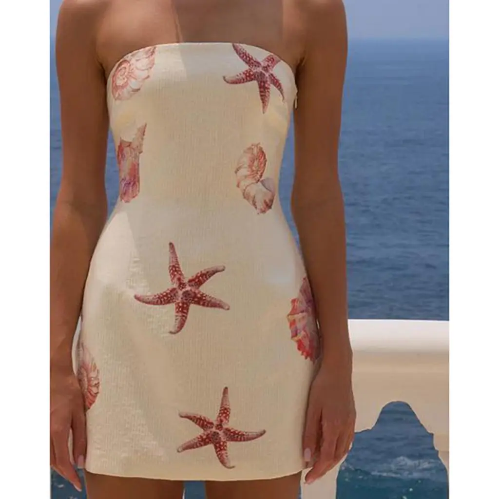 Strapless Sequined Starfish Vacation Dress - Image 6