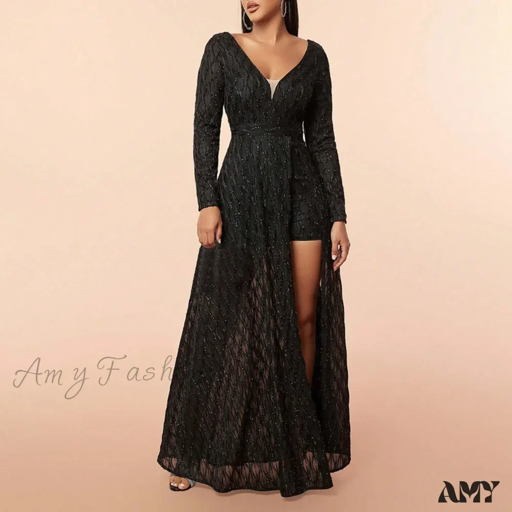 Summer Elegant Embroidered Sleeveless V-Neck Slim Wedding Bridesmaid Long Maxi Dress