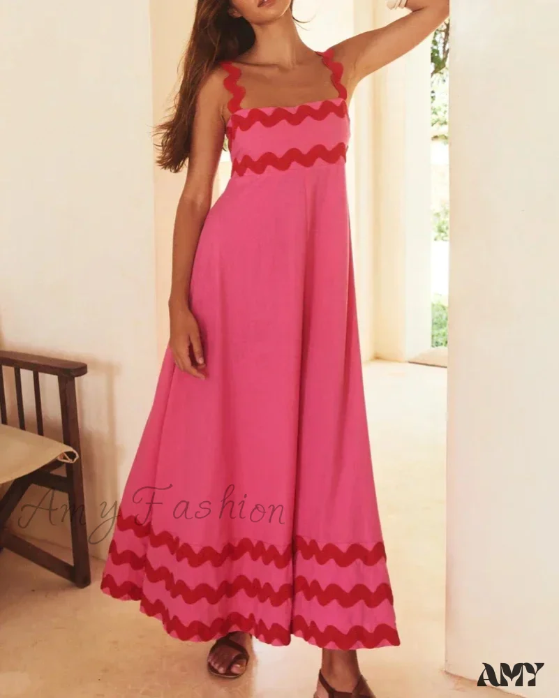 Amy Fashion - Summer Holiday Elegant Vintage Sling Long Maxi Boho Dress - Image 8