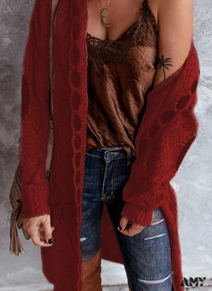 Amy Fashion - New Hot Selling Long-Sleeved Cardigan Sweater - Image 2
