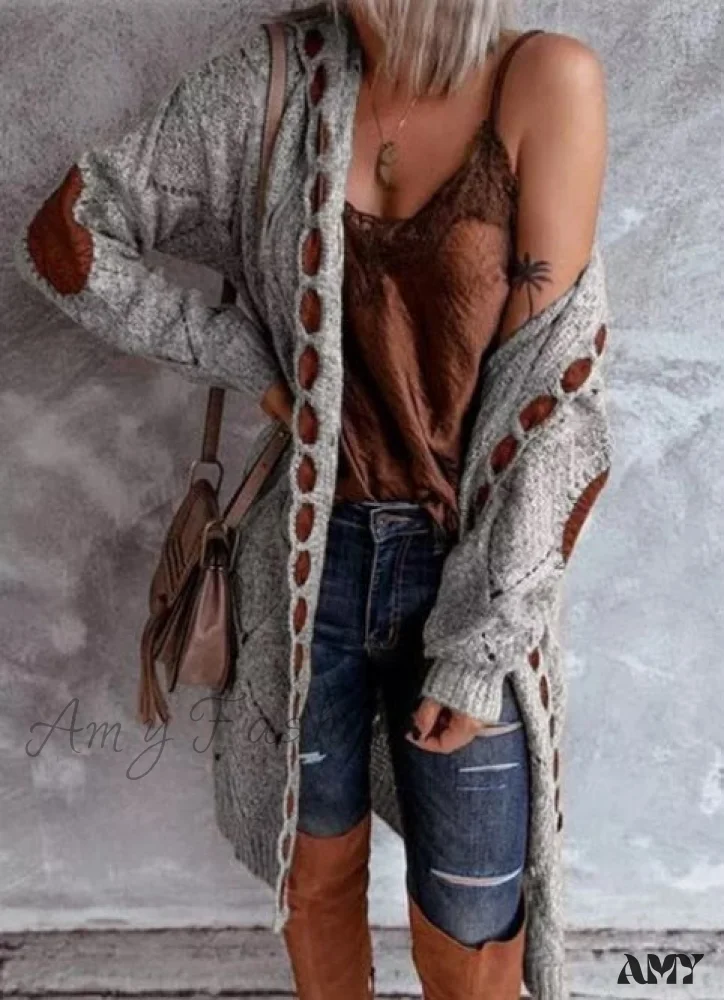 Amy Fashion - New Hot Selling Long-Sleeved Cardigan Sweater - Image 4