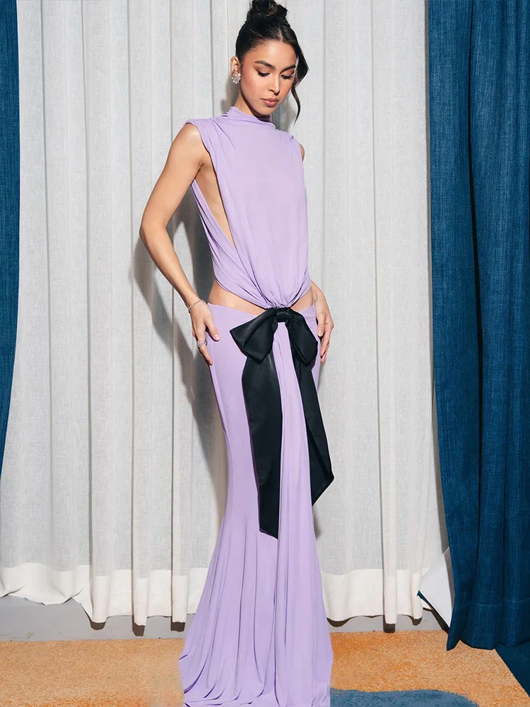 Tassel Pleated Waistless Maxi Dress - Image 5