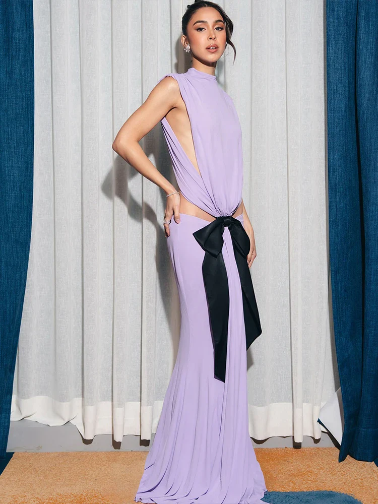 Tassel Pleated Waistless Maxi Dress - Image 7